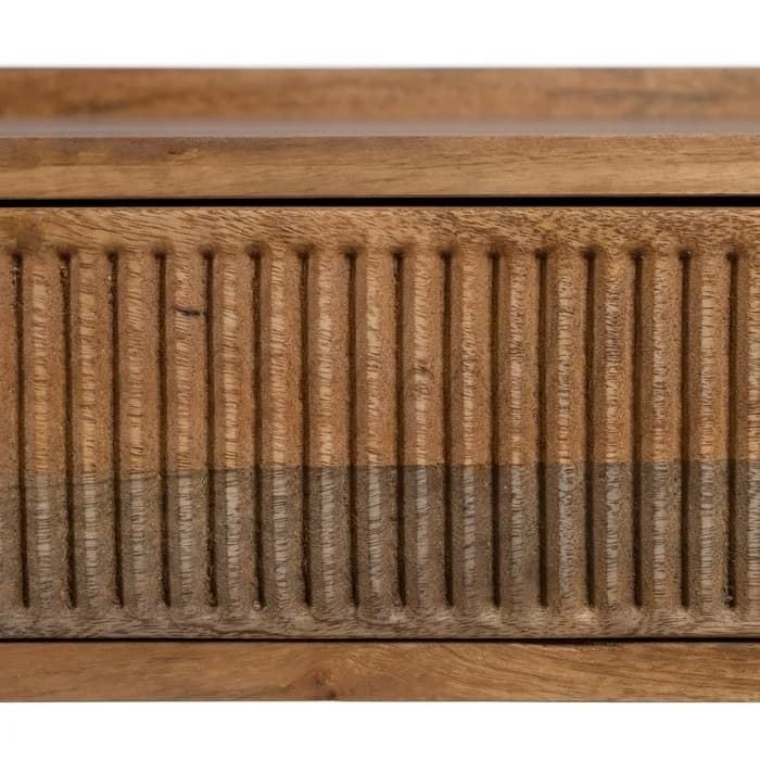 Escritorio natural madera de mango 110x50x76 cm - Imagen 7