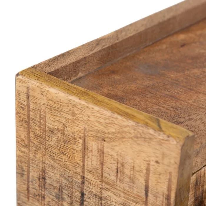 Escritorio natural-negro madera/hierro 120x55x90 cm - Imagen 3