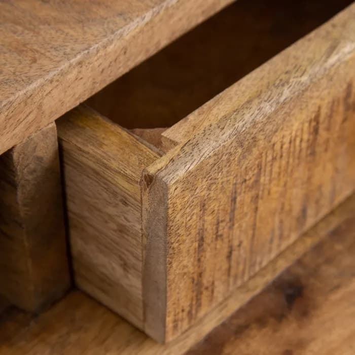 Escritorio natural-negro madera/hierro 120x55x90 cm - Imagen 5