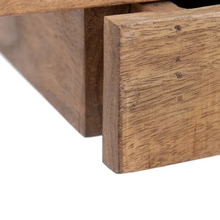 Escritorio natural-negro madera/hierro 140x40x78 cm - Imagen 4