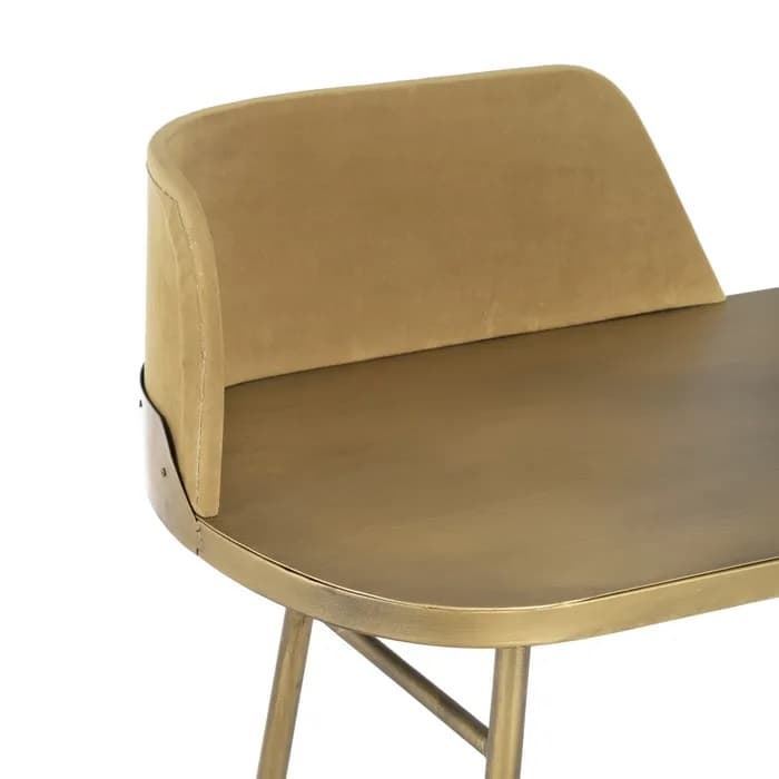 Escritorio oro metal 95x40x98.50 cm - Imagen 2