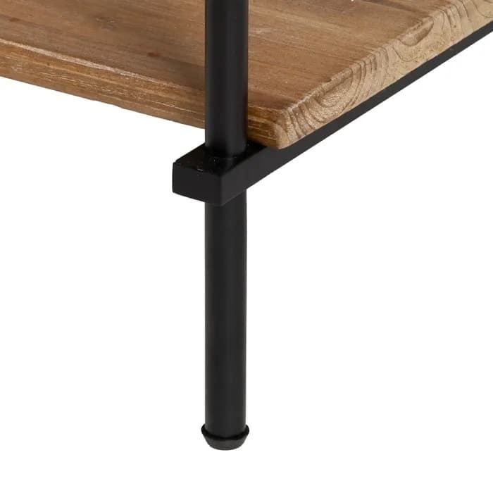 Estantería natural-negro madera/metal 64x44x220 cm - Imagen 5