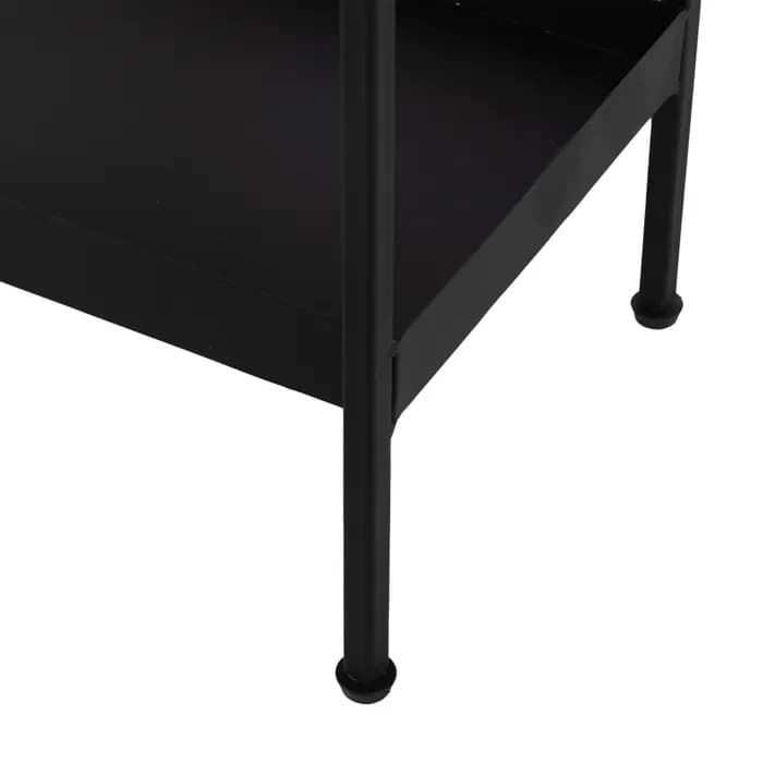 Estantería negro-marrón metal/madera 85x26x130 cm - Imagen 5