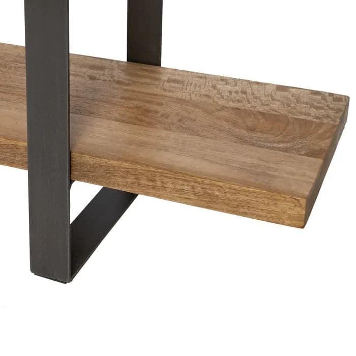 Estantería salón natural madera/hierro 244x30x162 cm - Imagen 5