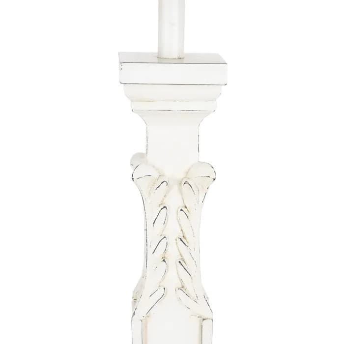 Lámpara suelo blanco rozado DM/tejido 50x50x157 cm - Imagen 4