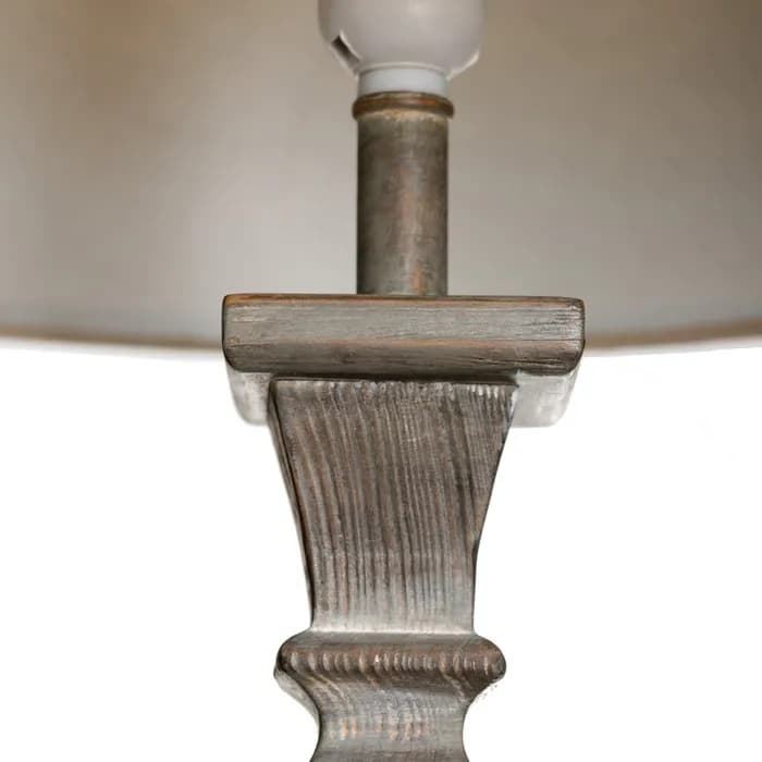 Lámpara suelo gris DM/tejido 34x45x164 cm - Imagen 4