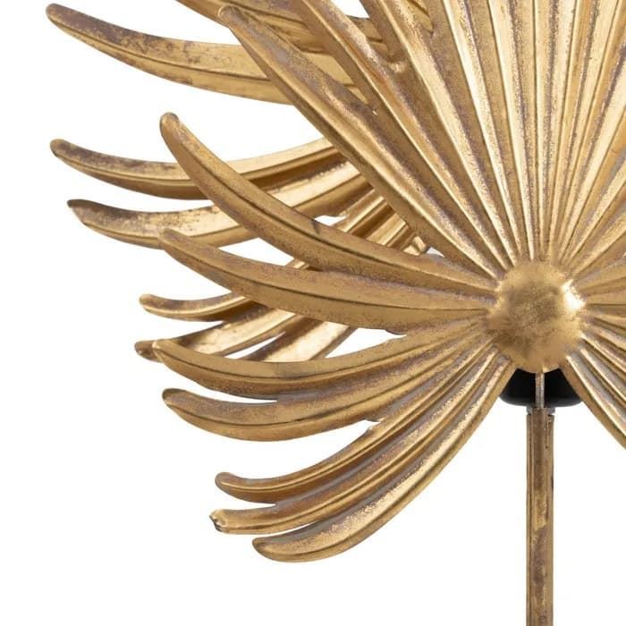 Lámpara suelo hojas oro metal 48.50x23.50x172 cm - Imagen 3