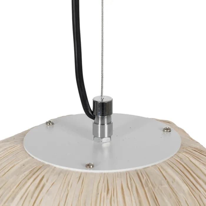 Lámpara techo beige papel-metal 55,50 x 55,50 x 30 cm - Imagen 6