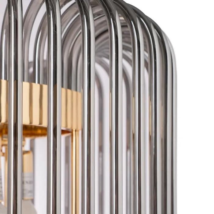 Lámpara techo oro-gris cristal 49,50 x 49,50 x 40 cm - Imagen 3