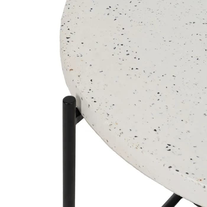 Mesa centro beige-negro magnesio 68 x 68 x 44 cm - Imagen 2