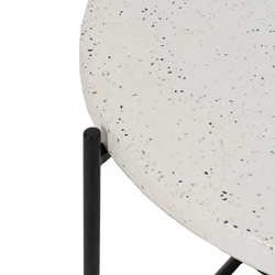 Mesa centro beige-negro magnesio 68 x 68 x 44 cm - Imagen 2