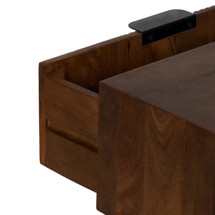 Mesa centro madera de mango salón 110 x 60 x 40 cm - Imagen 6