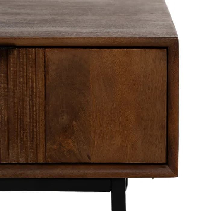 Mesa centro madera de mango salón 110 x 60 x 40 cm - Imagen 8