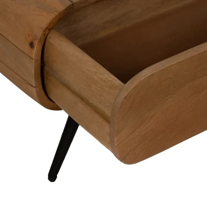 Mesa centro natural madera de mango 120 x 60 x 40 cm - Imagen 6