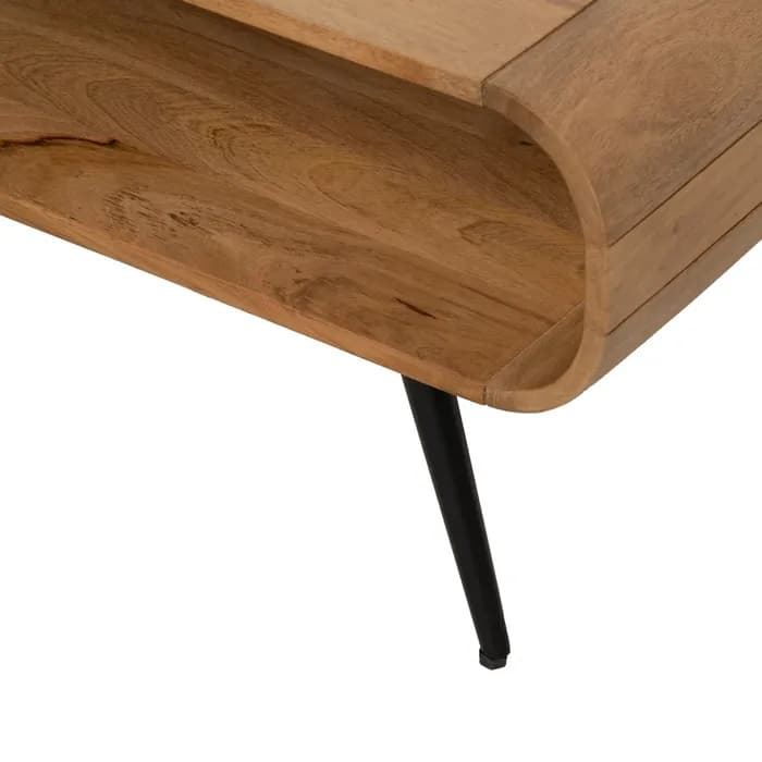 Mesa centro natural madera de mango 120 x 60 x 40 cm - Imagen 9