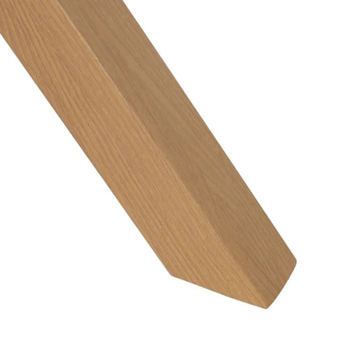 Mesa comedor blanco-natural DM-metal 120 x 120 x 76 cm - Imagen 6