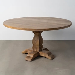 Mesa comedor madera de mango salón 150 x 150 x 76 cm - Imagen 1