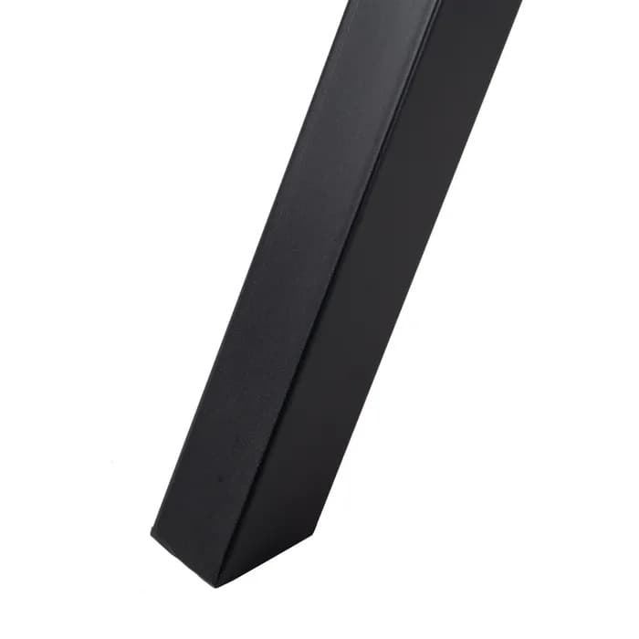 Mesa comedor marrón-negro DM-metal salón 120 x 120 x 75 cm - Imagen 6