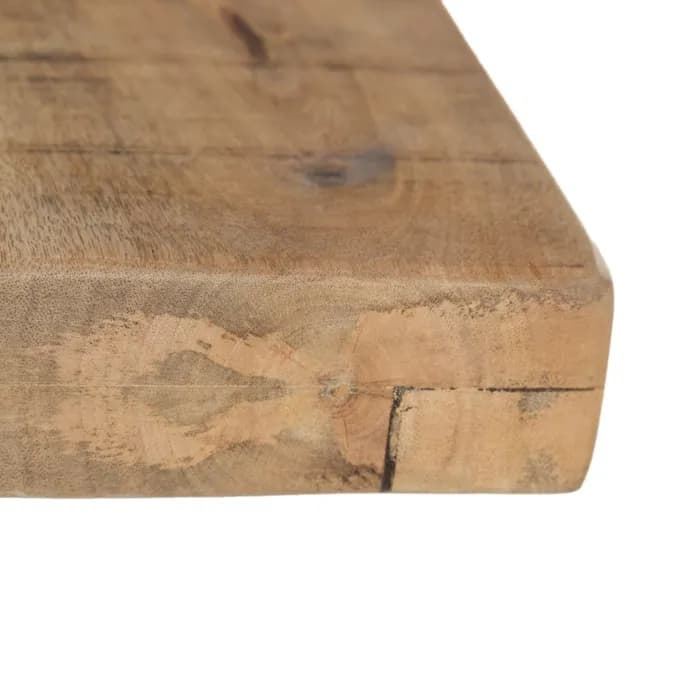 Mesa comedor natural-negro 130 x 130 x 76 cm - Imagen 3