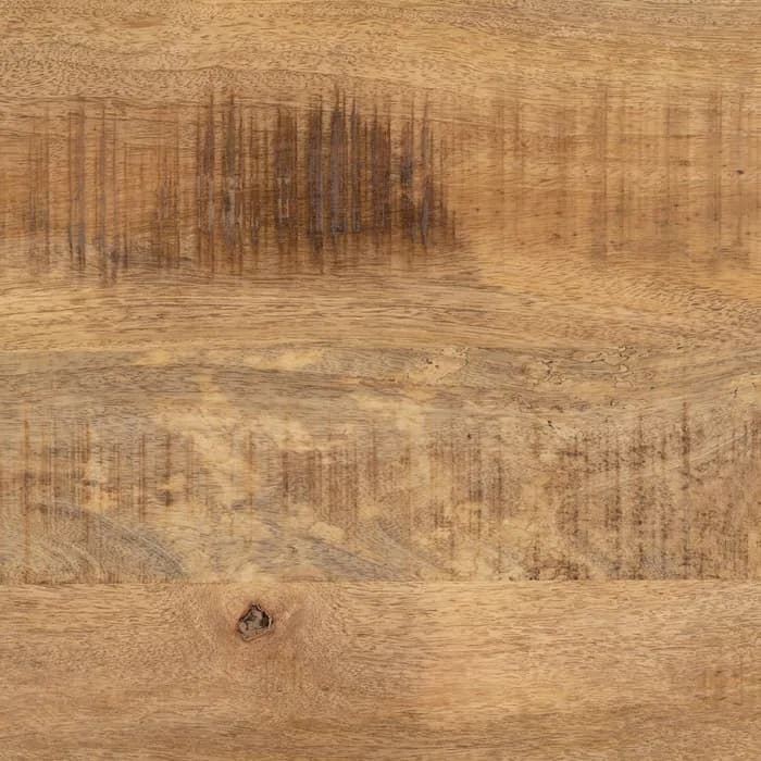 Mesa comedor natural-negro madera-hierro 140 x 140 x 77 cm - Imagen 4