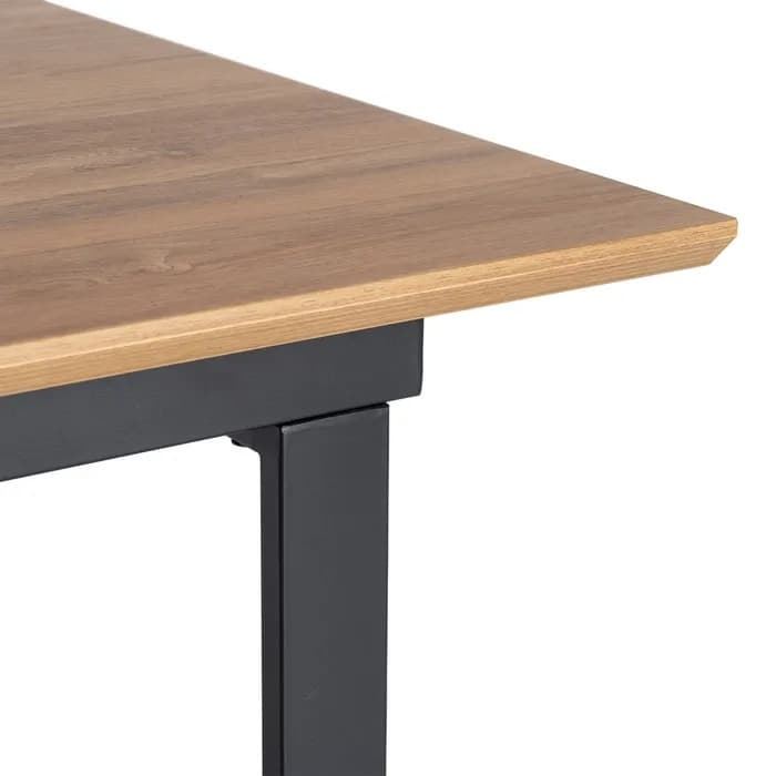 Mesa extensible natural DM-metal salón 120 x 80 x 76 cm - Imagen 6