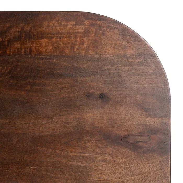 Mesa marrón oscuro madera de mango 145 x 80 x 75 cm - Imagen 3