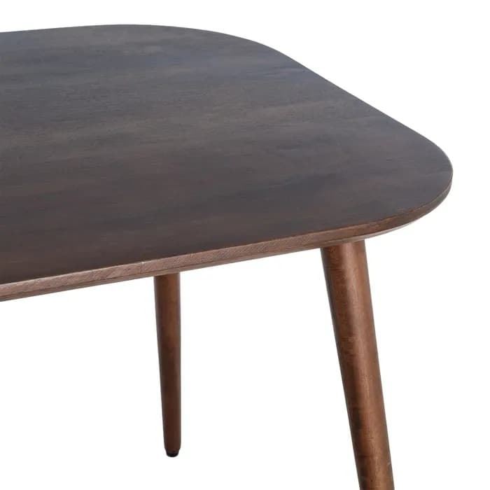 Mesa marrón oscuro madera de mango 145 x 80 x 75 cm - Imagen 4
