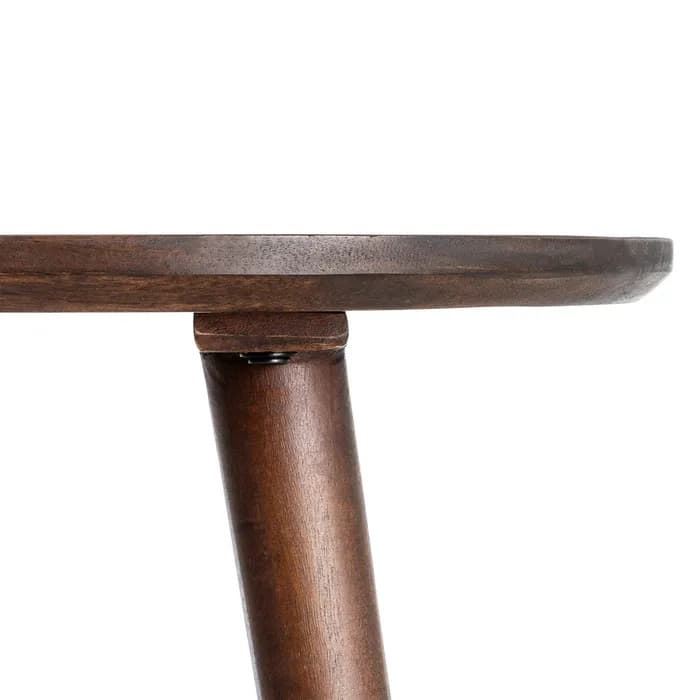 Mesa marrón oscuro madera de mango 145 x 80 x 75 cm - Imagen 5