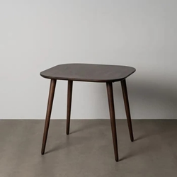 Mesa marrón oscuro madera de mango 80 x 80 x 75 cm - Imagen 1
