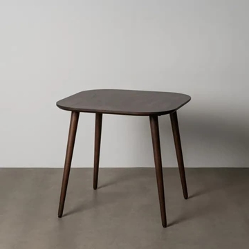 Mesa marrón oscuro madera de mango 80 x 80 x 75 cm - Imagen 1