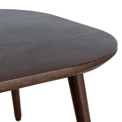 Mesa marrón oscuro madera de mango 80 x 80 x 75 cm - Imagen 2