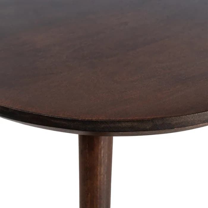 Mesa marrón oscuro madera de mango 80 x 80 x 75 cm - Imagen 4