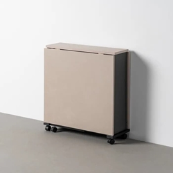 Mesa plegable negro-crema 148 x 71 x 74 cm - Imagen 1