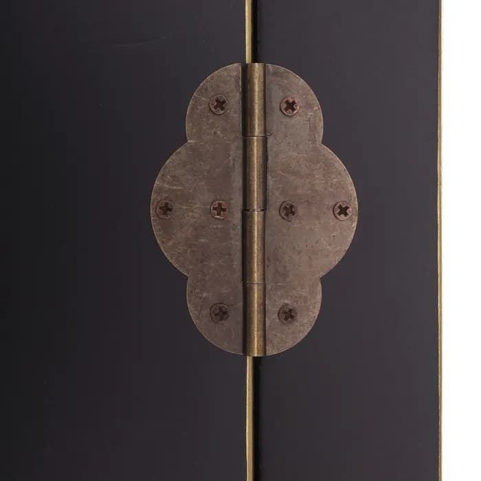 Mesita 2 puertas y 1 cajón negro 45 x 26 x 69 cm - Imagen 4