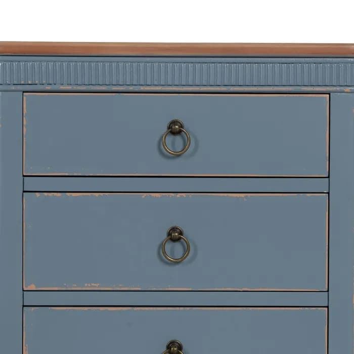 Mesita azul madera 50 x 38 x 72 cm - Imagen 5