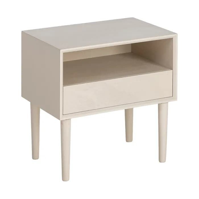 Mesita crema DM dormitorio 50 x 35 x 50 cm - Imagen 1