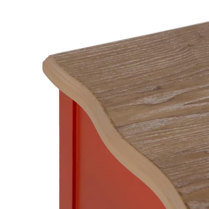 Mesita terracota madera 80 x 38 x 65,50 cm - Imagen 3