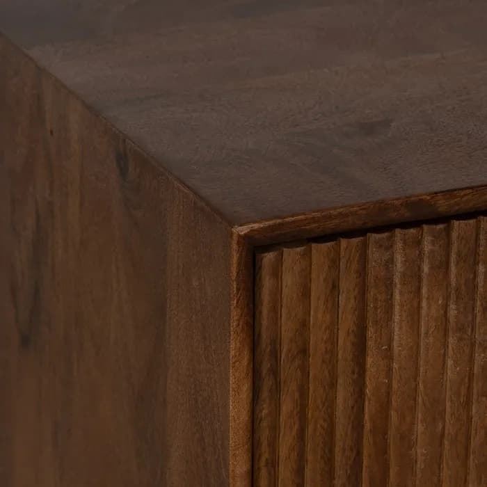 Mueble auxiliar madera de mango salón 80 x 40 x 80 cm - Imagen 3