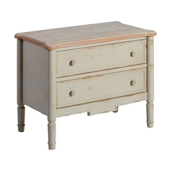 Mueble auxiliar natural-crema madera 80 x 45 x 60 cm - Imagen 1