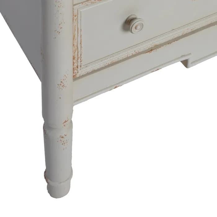 Mueble auxiliar natural-crema madera 80 x 45 x 60 cm - Imagen 3
