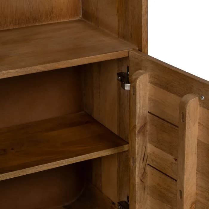 Mueble auxiliar natural madera de mango 60 x 30 x 160 cm - Imagen 5