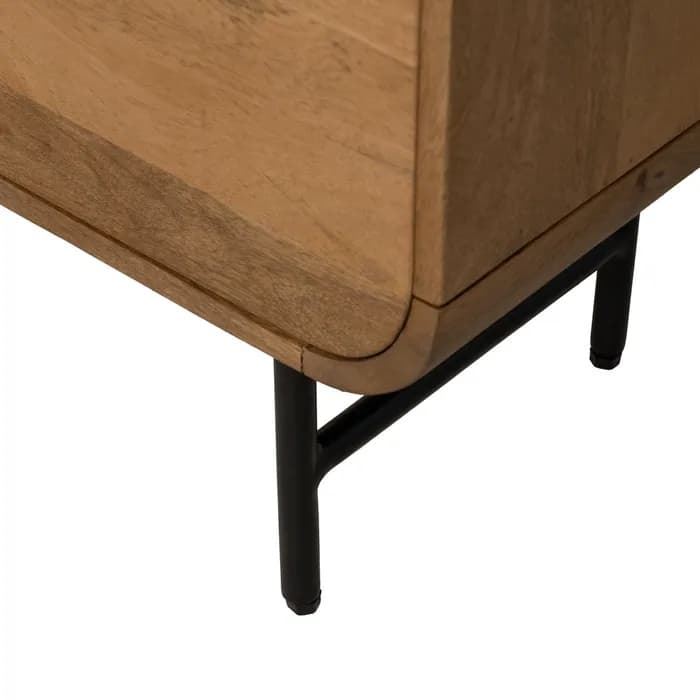 Mueble auxiliar natural madera de mango 60 x 30 x 160 cm - Imagen 9
