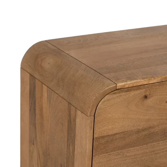 Mueble auxiliar natural madera de mango 80 x 40 x 80 cm - Imagen 3