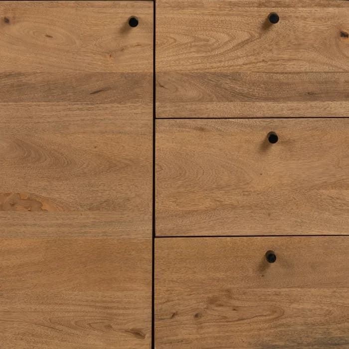 Mueble auxiliar natural madera de mango 80 x 40 x 80 cm - Imagen 4