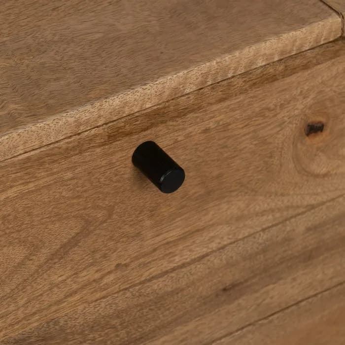 Mueble auxiliar natural madera de mango 80 x 40 x 80 cm - Imagen 7