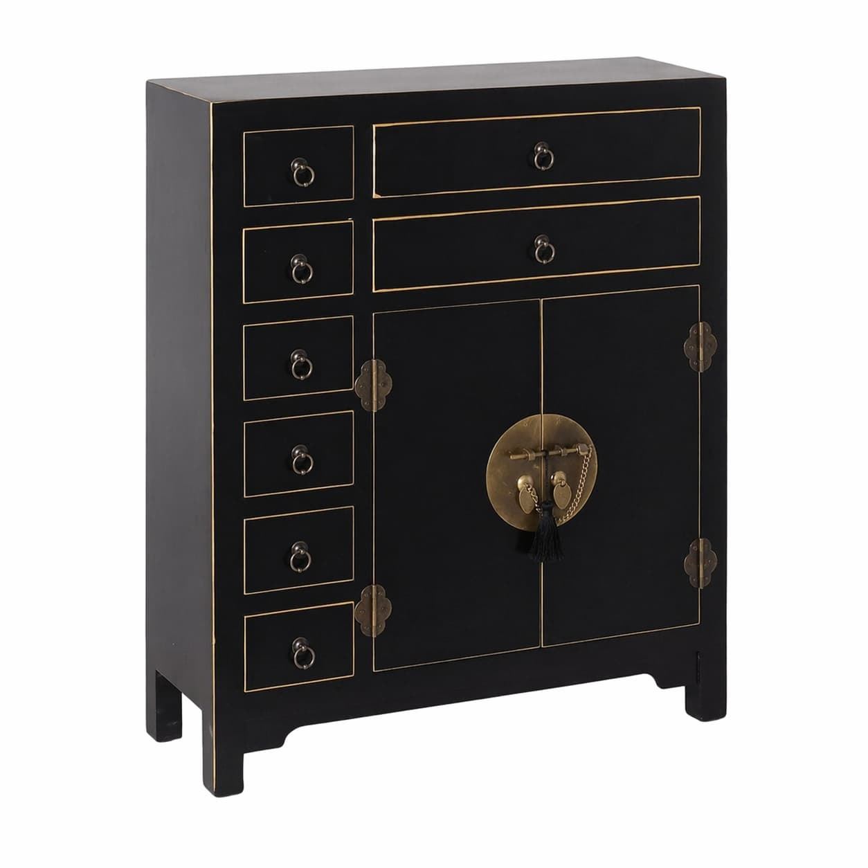 Mueble auxiliar negro 73 x 26 x 90 cm - Imagen 1