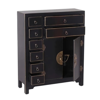 Mueble auxiliar negro 73 x 26 x 90 cm - Imagen 2