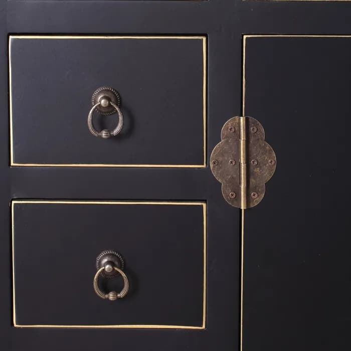 Mueble auxiliar negro 73 x 26 x 90 cm - Imagen 3