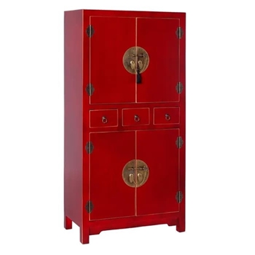Mueble auxiliar rojo 63 x 33 x 131 cm - Imagen 1