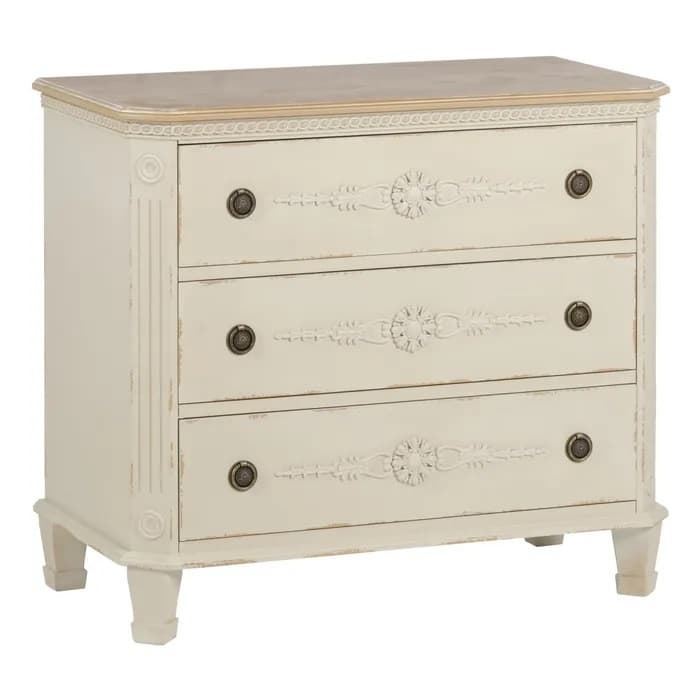 Mueble recibidor blanco natural-gris 92x46x81 cm - Imagen 1